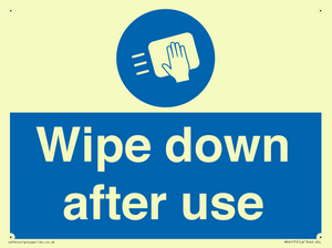 Wipe down after use